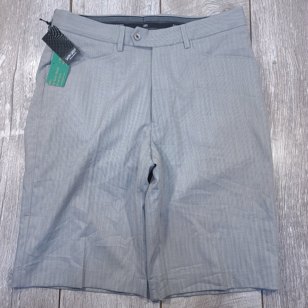 Galvin Green Pete Golf Shorts Mens 34 White Grey Golf Performance Bermuda